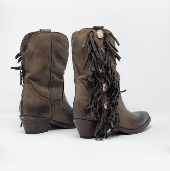 Womens Western Fringe Boots - Picture 5 of 7